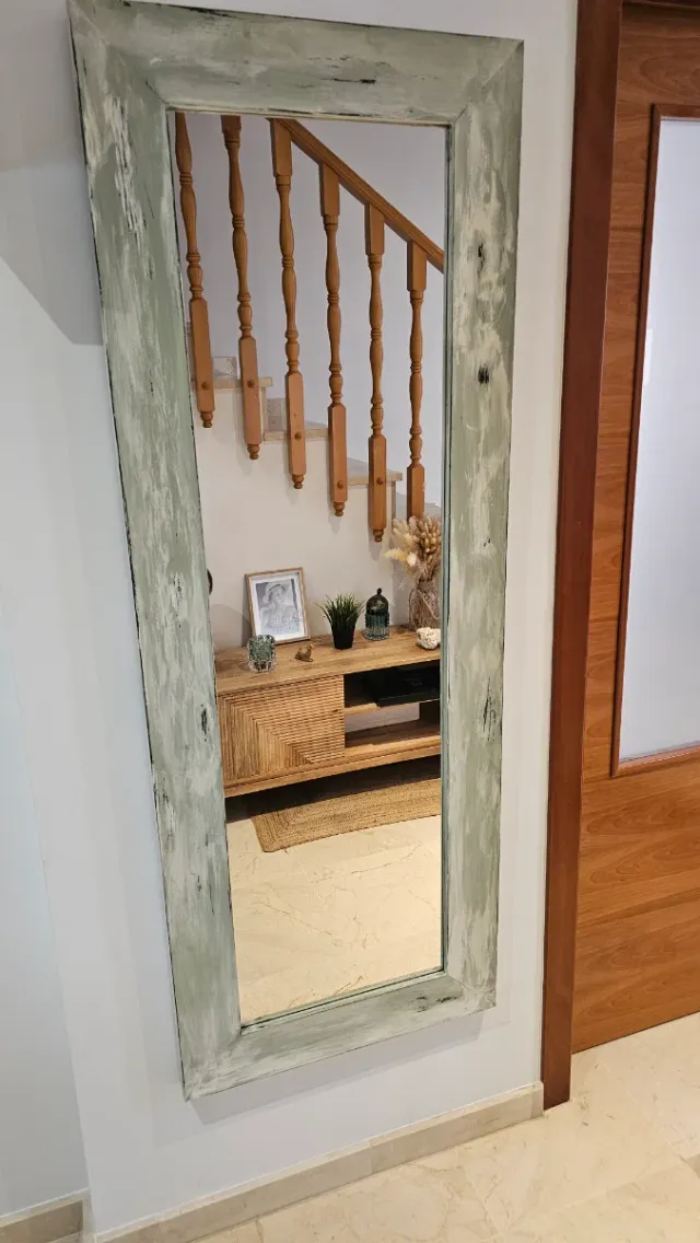 Espejo decorativo madera y cristal