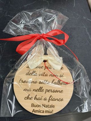 Palla di Natale in legno puoi personalizzare