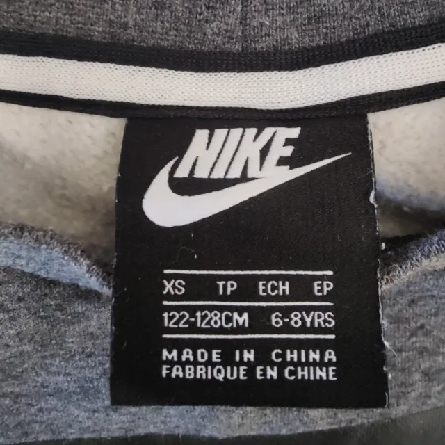 Sudadera Nike gris y azul T. 6-8 años