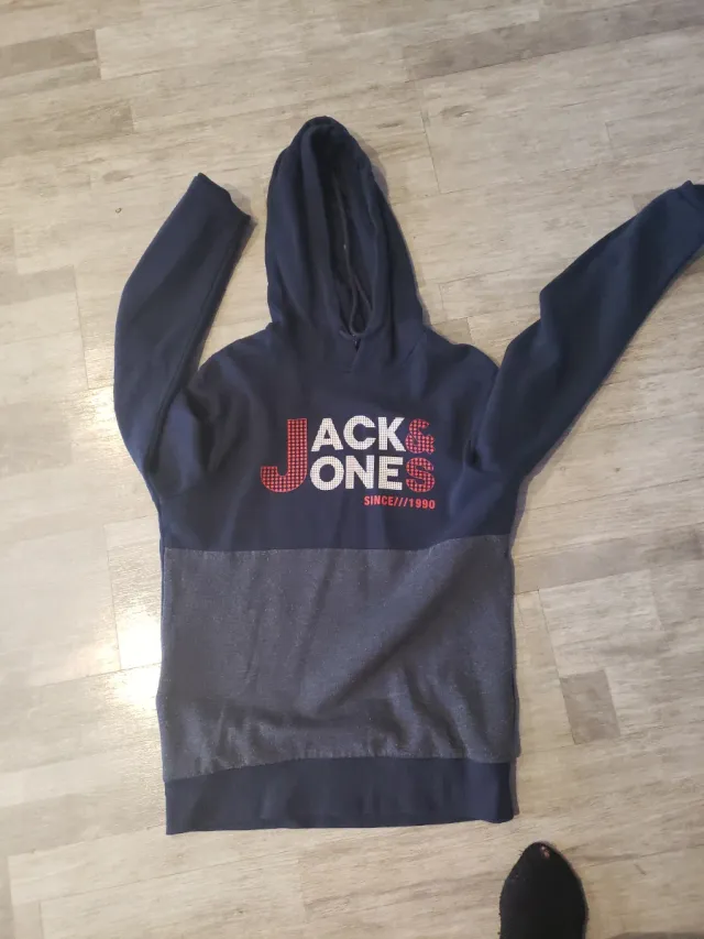 Sudadera Jack & Jones azul y gris niños 13-14 años