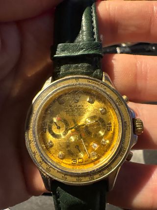 Reloj Suizo Oro y Verde Daytona