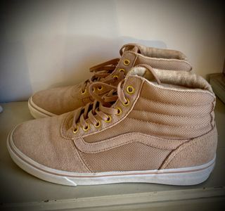 Zapatillas Vans altas rosa palo