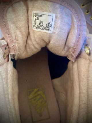 Zapatillas Vans altas rosa palo