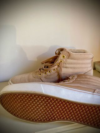 Zapatillas Vans altas rosa palo