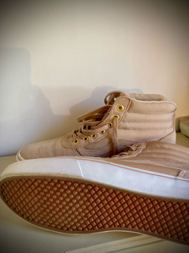 Zapatillas Vans altas rosa palo