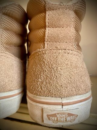 Zapatillas Vans altas rosa palo