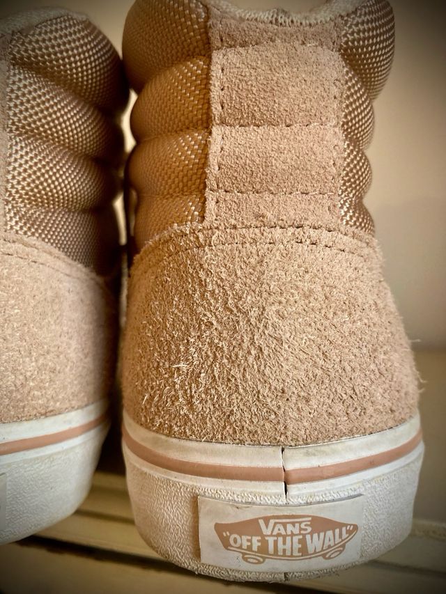 Zapatillas Vans altas rosa palo