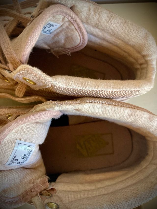 Zapatillas Vans altas rosa palo