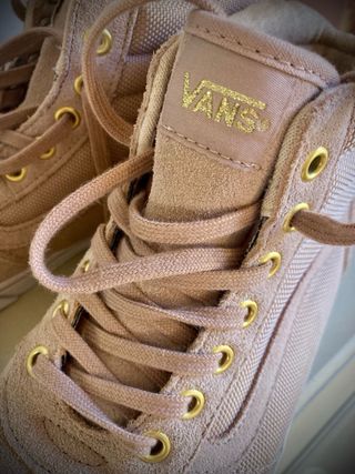 Zapatillas Vans altas rosa palo