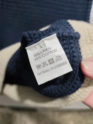 Vestido NICE THINGS azul y beige Talla L