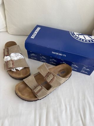 Chanclas Birkenstock Beige Talla 37