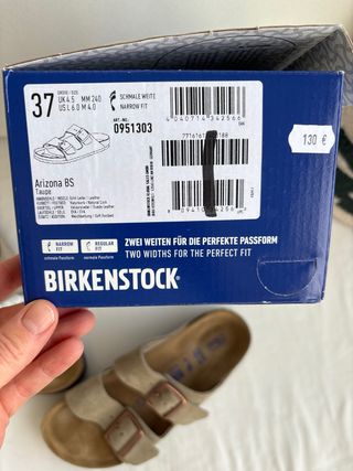 Chanclas Birkenstock Beige Talla 37