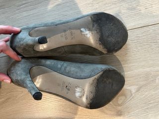 Zapatos de tacón Zara ante grises