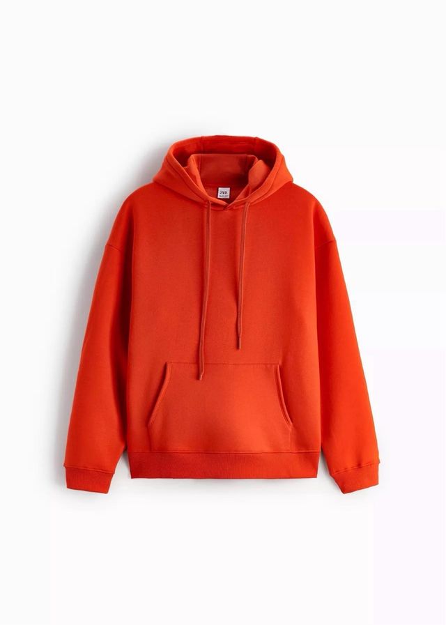 Sudadera Zara Naranja Talla S (Tallaje Grande)