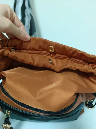 Bolso bandolera marrón y negro