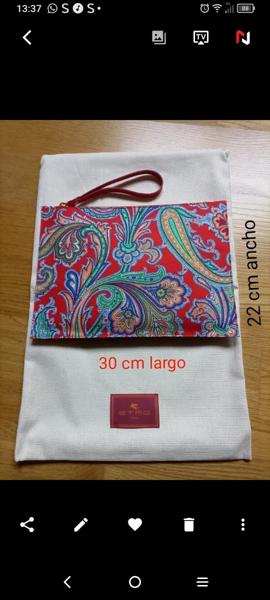 Bolso de mano Etro multicolor