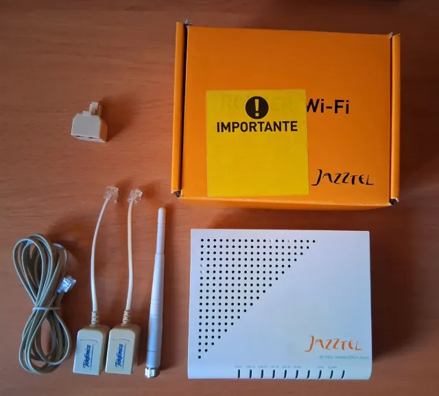 Router Jazztel Wi-Fi con accesorios
