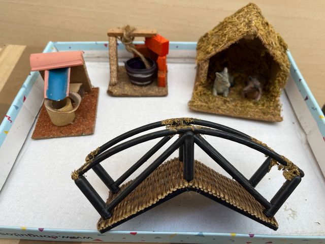 Accesorios portal de Belén - Pozo, Portal y Puente