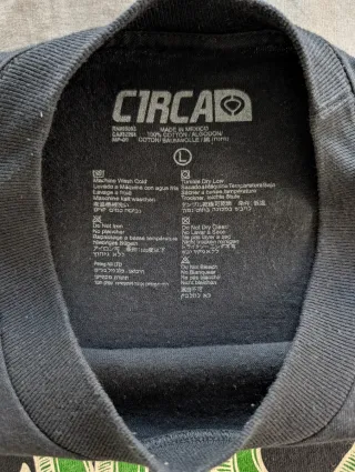 Camiseta CIRCA NEGRA Talla XL - Skate