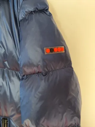 Abrigo Dichi azul con capucha de pelo