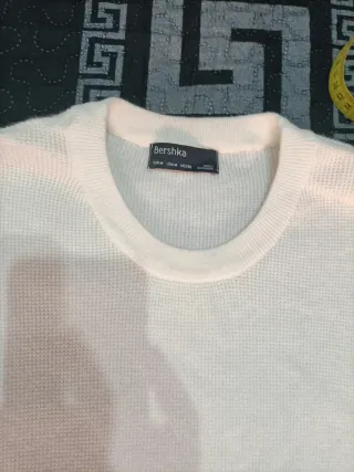 Jersey punto Bershka blanco talla M