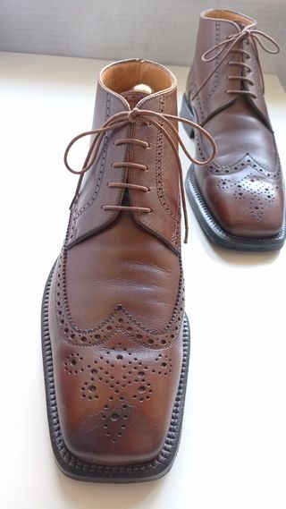 Stivaletti CAMPANILE Pelle Marrone Made in Italy