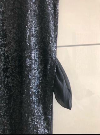 Abito smanicato lurex felpa nero