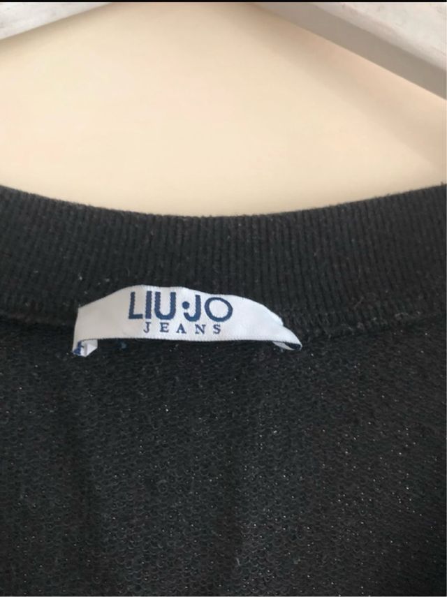 Abito smanicato lurex felpa nero