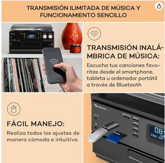 Tocadiscos auna casi nuevo