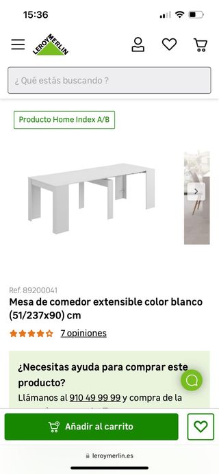 Mesa Comedor Extensible Blanca Leroy Merlin
