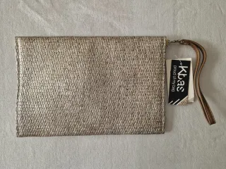 Bolso de mano Kbas dorado y plateado