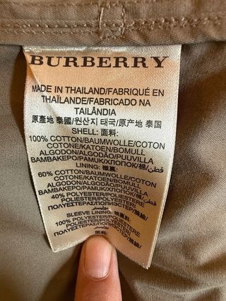 Gabardina Burberry Beige Hombre