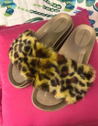 Pantofole donna leopardate