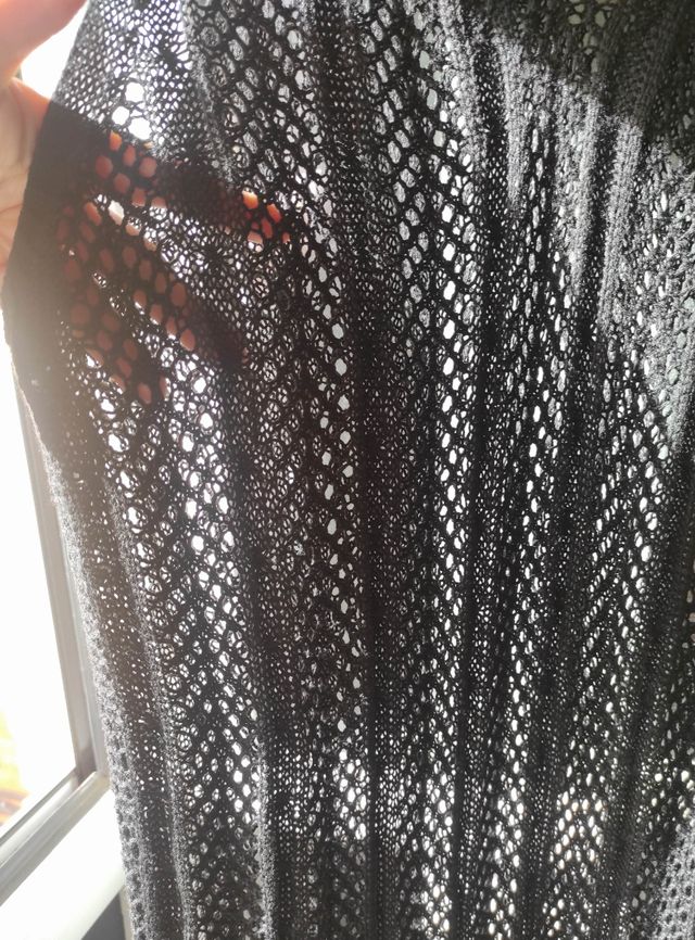 Vestido calado negro talla única