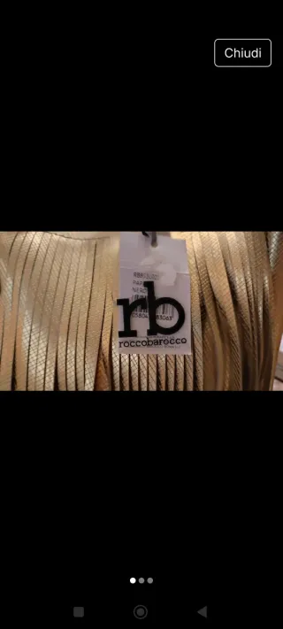 Borsa Roccobarocco oro con frange