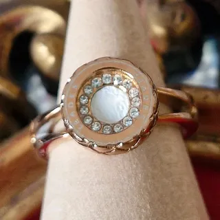 Anillo Zeades Oro Rosa Cristales T.54-55