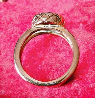 Anillo Zeades Oro Rosa Cristales T.54-55