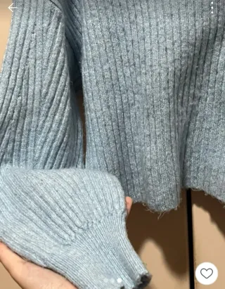 Maglione azzurro crop