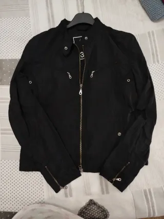 Giacca a vento donna nera Non calca molto t.M