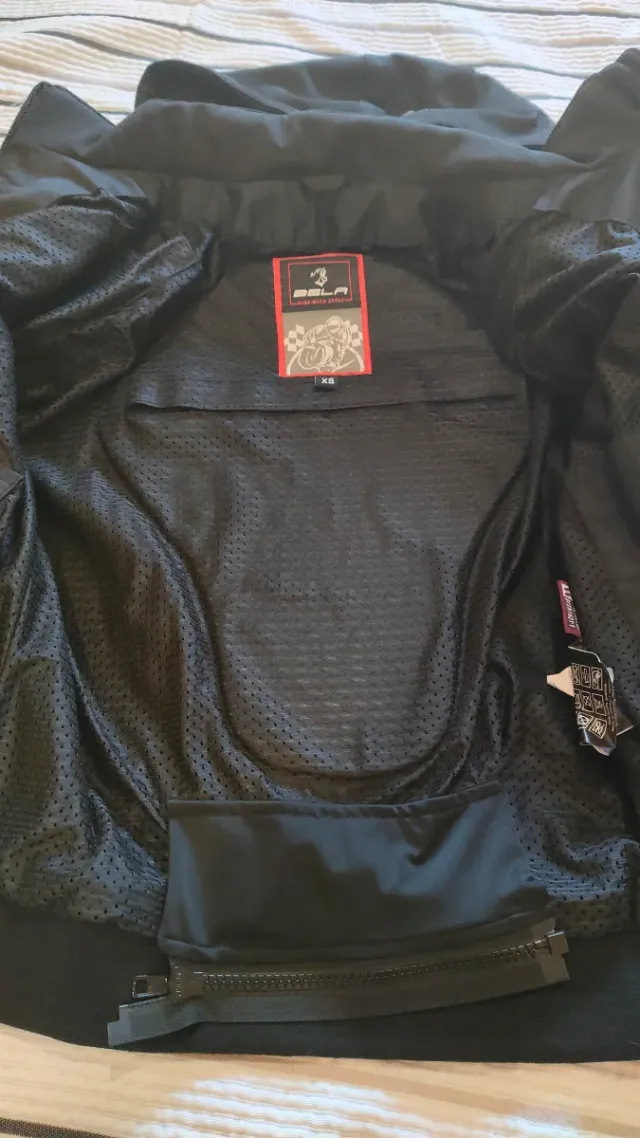 Chaqueta Moto Mujer Bela Negra XS