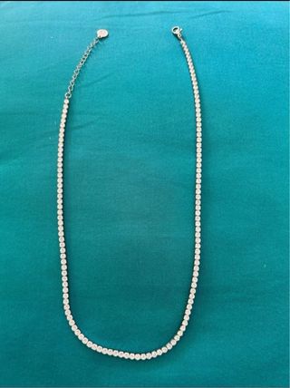 Collana tennis zirconi 3 mm acciaio