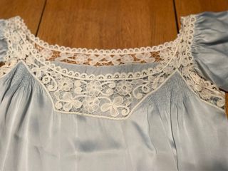 Vestido seda vintage 1920s encaje