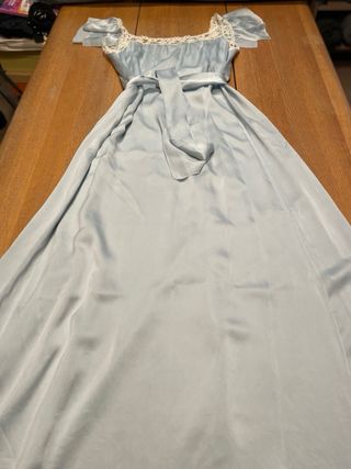 Vestido seda vintage 1920s encaje