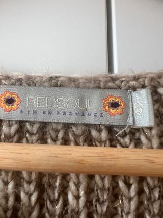 Jersey punto beige y dorado Talla S