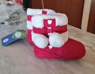 Stivaletti neonata invernali - Rosso - taglia 19