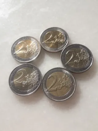 5 monedas conmemorativas de 2€