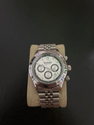 Reloj Versus Versace Cronógrafo Plata y Blanco