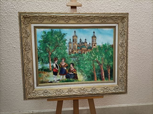 Cuadro Jotero la ribera del Ebro y el PILAR