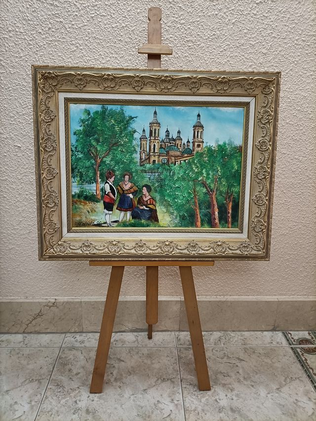 Cuadro Jotero la ribera del Ebro y el PILAR