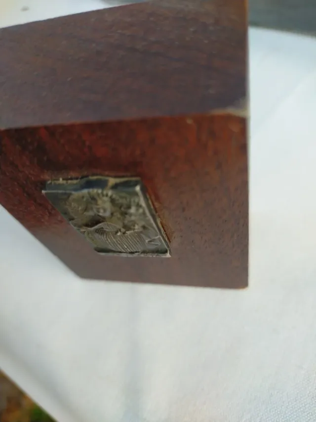 Bassorilievo su legno Ave Maria vintage